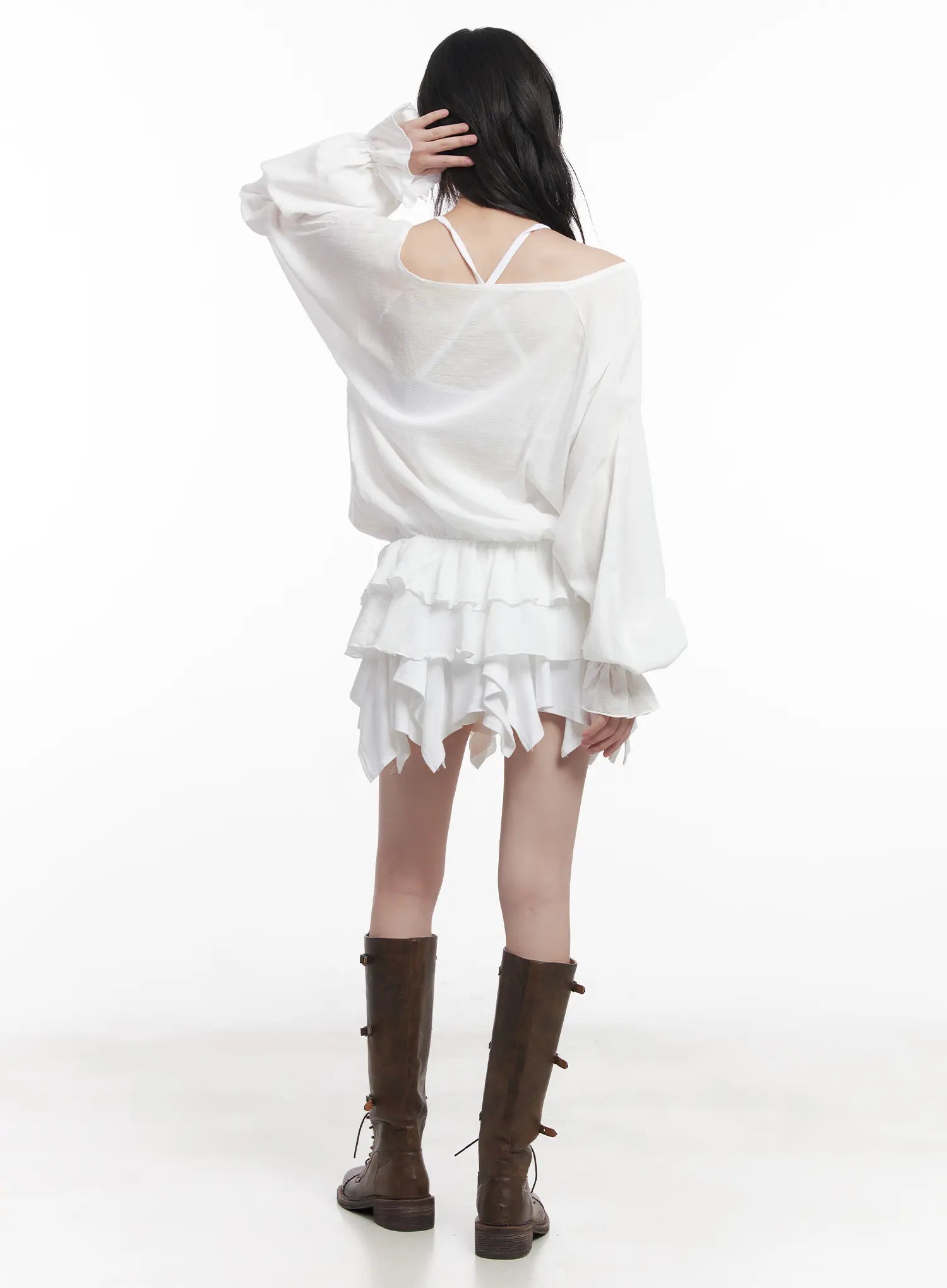 Flared Ruffle Mini Skirt CU520